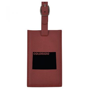Travel Baggage Tag with Privacy Cover - Colorado State Outline - Colorado State Outline