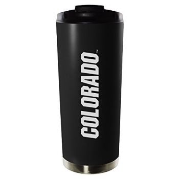 16 oz Vacuum Insulated Tumbler with Lid - Colorado Buffaloes