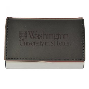 PU Leather Business Card Holder - Washington University in St. Louis