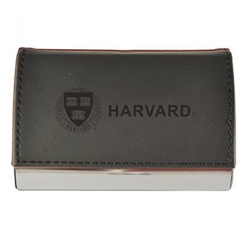 PU Leather Business Card Holder - Harvard Crimson