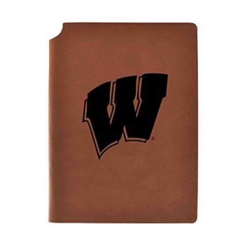 Leather Hardcover Notebook Journal - Wisconsin Badgers