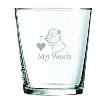 13 oz Cocktail Glass  - I Love My Westie