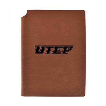 Leather Hardcover Notebook Journal - UTEP Miners