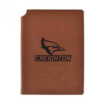 Leather Hardcover Notebook Journal - Creighton Blue Jays