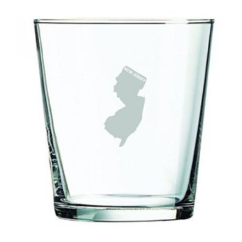13 oz Cocktail Glass - New Jersey State Outline - New Jersey State Outline