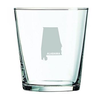 13 oz Cocktail Glass - Alabama State Outline - Alabama State Outline