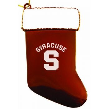 Pewter Stocking Christmas Ornament - Syracuse Orange