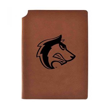 Leather Hardcover Notebook Journal - CSU Pueblo Thunderwolves