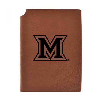 Leather Hardcover Notebook Journal - Miami RedHawks
