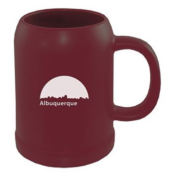 22 oz Ceramic Stein Coffee Mug - Albuquerque City Skyline