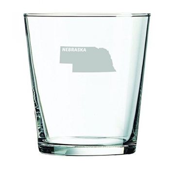 13 oz Cocktail Glass - Nebraska State Outline - Nebraska State Outline