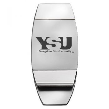 Stainless Steel Money Clip - Youngstown State Penguins