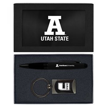 Prestige Pen and Keychain Gift Set - Utah State Aggies