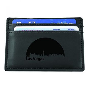 Slim Wallet with Money Clip - Las Vegas City Skyline