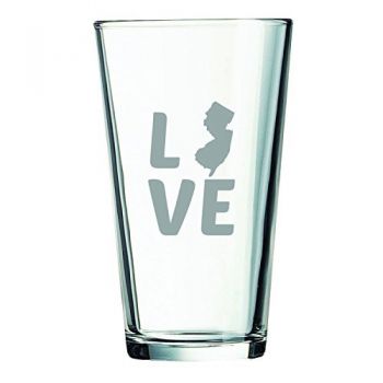 16 oz Pint Glass  - New Jersey Love - New Jersey Love