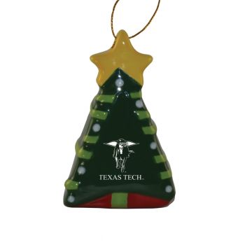 Ceramic Christmas Tree Shaped Ornament - Texas Tech Red Raiders
