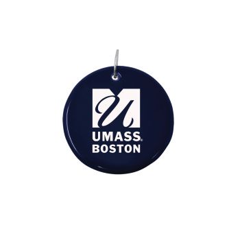 Ceramic Disk Holiday Ornament - Umass Boston
