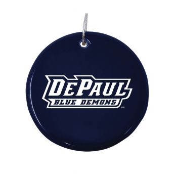 Ceramic Disk Holiday Ornament - DePaul Blue Demons