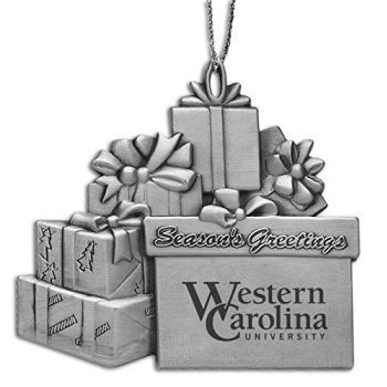 Pewter Gift Display Christmas Tree Ornament - Western Carolina Catamounts