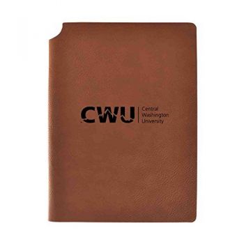 Leather Hardcover Notebook Journal - Central Washington Wildcats
