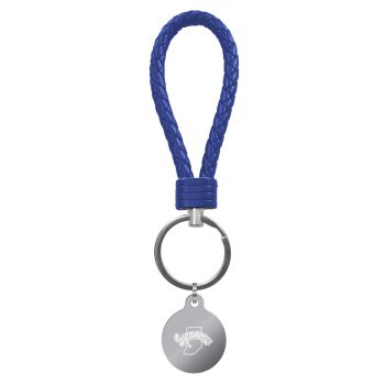 Braided Leather Loop Keychain Fob - Indiana State Sycamores