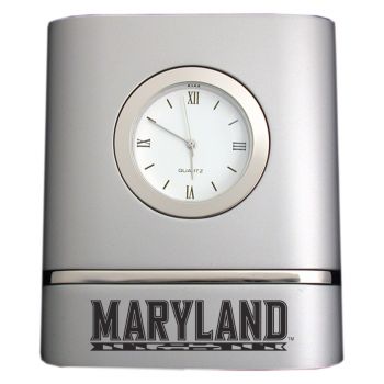 Modern Desk Clock - Maryland Terrapins