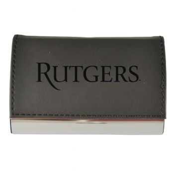 PU Leather Business Card Holder - Rutgers Knights