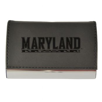 PU Leather Business Card Holder - Maryland Terrapins