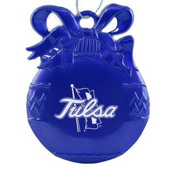 Pewter Christmas Bulb Ornament - Tulsa Golden Hurricanes