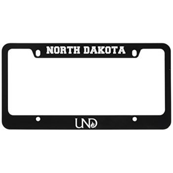 Stainless Steel License Plate Frame - North Dakota Fighting Hawks