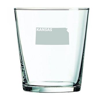 13 oz Cocktail Glass - Kansas State Outline - Kansas State Outline