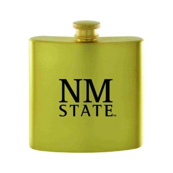 6 oz Brushed Stainless Steel Flask - NMSU Aggies
