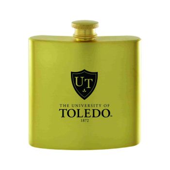 6 oz Brushed Stainless Steel Flask - Toledo Rockets