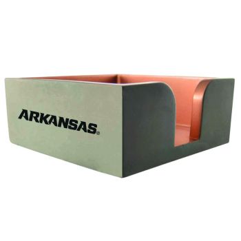 Modern Concrete Notepad Holder - Arkansas Razorbacks