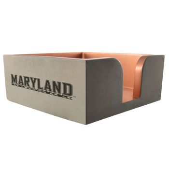 Modern Concrete Notepad Holder - Maryland Terrapins