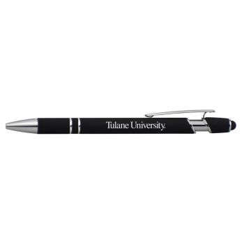 Click Action Ballpoint Pen with Rubber Grip - Tulane Pelicans