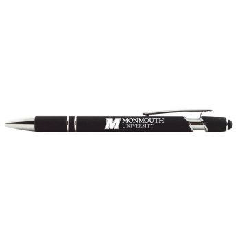 Click Action Ballpoint Pen with Rubber Grip - Monmouth Hawks