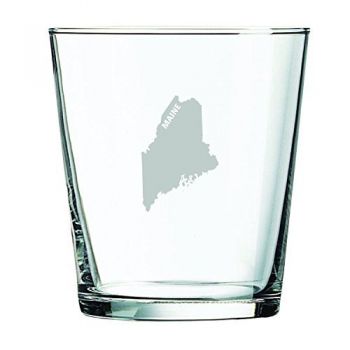13 oz Cocktail Glass - Maine State Outline - Maine State Outline