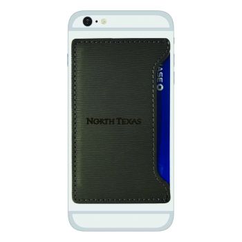 Faux Leather Cell Phone Card Holder - North Texas Mean Green
