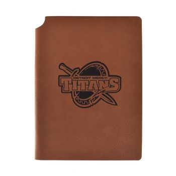 Leather Hardcover Notebook Journal - Detroit Mercy Titans
