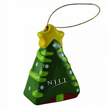 Ceramic Christmas Tree Shaped Ornament - NJIT Highlanders