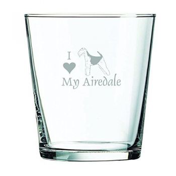 13 oz Cocktail Glass  - I Love My Airedale