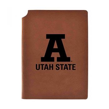 Leather Hardcover Notebook Journal - Utah State Aggies