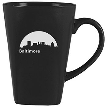 14 oz Square Ceramic Coffee Mug - Baltimore City Skyline