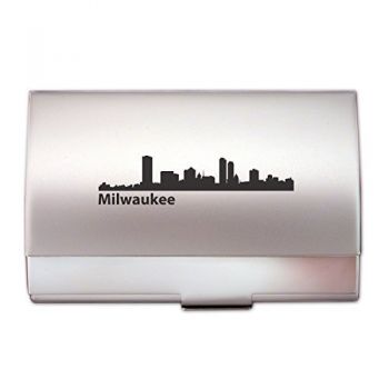 Business Card Holder Case - Milwaukee City Skyline