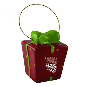 Ceramic Gift Box Shaped Holiday - CSU Chico Wildcats