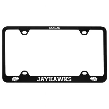 Stainless Steel License Plate Frame - Kansas Jayhawks