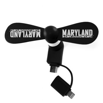 Cell Phone Fan USB and Lightning Compatible - Maryland Terrapins